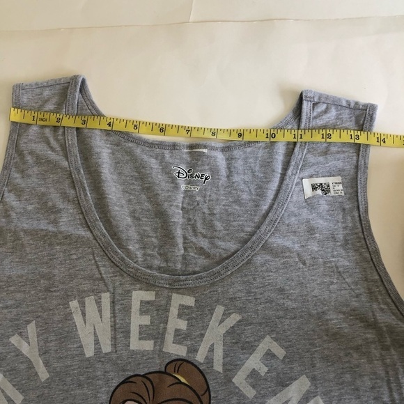 Disney Women’s Bell Graphic Print My Weekend Is Booked Cotton Tank Top Size 2XL - Picture 5 of 9